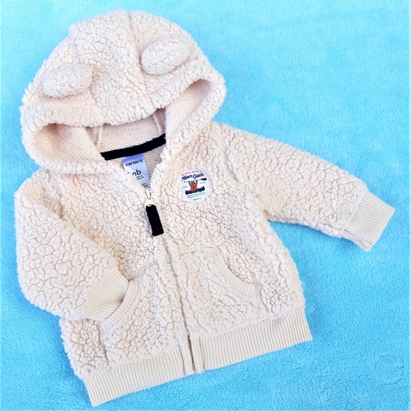 Carter's Other - Carters Newborn Teddy Bear Jacket Zip River Guide